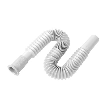 YIOVVOM 1-1/4 Inch Angle Simple Flexible and Expandable Drain Pipe Tube S Trap, Universal Plastic Angle Simple Extension Tube for Kitchen Bathroom Sink Sewer Drain Wash Basin Bathroom Sink Tube