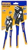 Irwin Tools 1802533 Two Piece GrooveLock 8-Inch V-Jaw and 10-Inch Straight Jaw Pliers Set