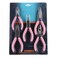 Pliers Set for Manual Work, Mini Pliers in Metal 4-in Kit Cutter Craft Jewelry Craft Tool Including Wire Cutter Needle Nose Plier Long Nose Pliers Side Cutter