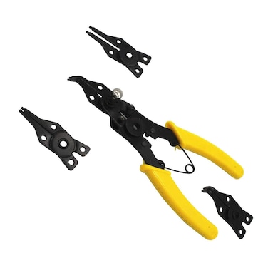 GSKMOTOR 4 in 1 Snap Ring Pliers Set-Retaining Ring Pliers Multifunctional Auto-lock Snap Ring Pliers Internal External Ring Remover Retaining Circli