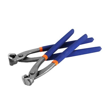 WADFOW Nail Puller,Pliers,End Cutting Pliers, Carpenter Pincer Tool,Ear Clamp Nail Puller Pliers for Pulling Nails or Cutting Wires,2 PCS Pliers Set, 9" and 10",WPS8302, Blue