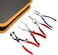 4pcs Hose Clamp Pliers Set,Fuel Line Pliers Set with Case,Hose Removal Plier,Fuel Filter Caliper,Hose Pipe Clamp Plier,Hose Grip Pliers for Automotive Coolant Fuel Oil Water Pipe Repair Tools