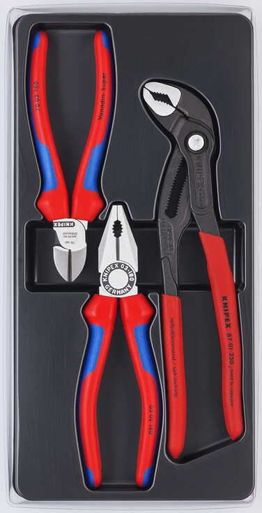 KNIPEX Tools - 3 Piece Combination, Diagonal, Cobra Set (002009V01)