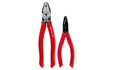 VAMPLIERS: 2-PC Specialty Screw Extraction Pliers Set. Includes 8" PRO Linesman Pliers with Wire Cutter + BRUTE 6.25" Black Oxide Finish Pliers. Made in Japan: VT-002-S2B.