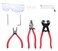 HYDDNice Wheeled Glass Tile Stained Glass Tool Set Breaking Grozer Plier Tool Set with Running Pliers Breaking and Grozer Pliers Tools Assortment Kit