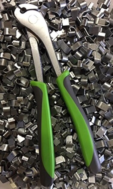 Best J-Clip Pliers + 2 LBS of J-Clips, Comfort Green handle j-pliers J-clip Pliers j-pliers by RNL RabbitNippLes