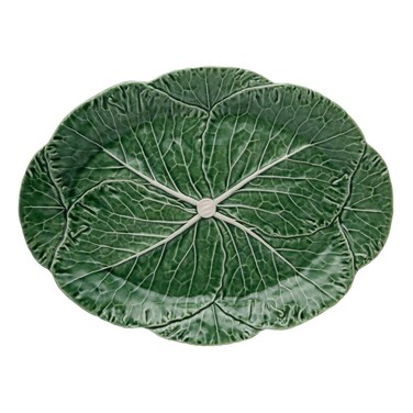 Bordallo Pinheiro Cabbage Green Oval Platter, Large