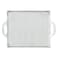 Santa Barbara Design Studio Serving Tray With Handles Rectangular Aluminum Platter, Small, Silver