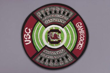 Magnolia Lane South Carolina Staduim Platter, 13.5-inch Diameter, Round, Melamine, Kitchen, Kitchen Accessories