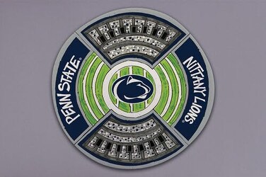 Magnolia Lane Penn State Platter, 13.5-inch Diameter, Round, Melamine, Kitchen, Kitchen Accessories
