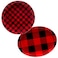 Certified International Red Buffalo Plaid Melamine 2 Piece Platter Set, Multicolor, Large