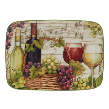 Certified International Meadow Brook Rectangular Platter 14" x 10