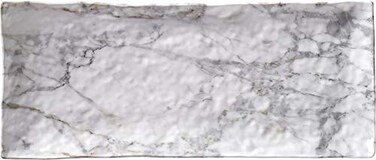 Merritt White Marble Melamine 15.25" x 6.5" Serving Platter