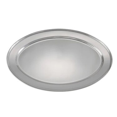 Winco Stainless Steel, 21.75 OPL-22 Oval Platter, 14.5-Inch