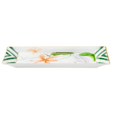 Vista Alegre Amazonia Appetizer Rectangular Serving Tray, 12.75 Inches