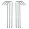 Ground Stakes Heavy Duty Tent Anchors Garden Staples Metal Ground Rebar Pegs Landscape Gardening Nails Pins Stake for Camping Tents Trampoline Fence (12 inch,6pack)