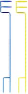 Decko OutDoor Decko, 2-Pack(30254), Yellow and Blue