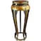 Red Lantern Hand Crafted Artisanal 36" Lacquer Plant Stand - Gold Leaf Birds and Flowers