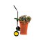 EJWOX Garden Pot Mover with Adjustable Handle - Heavy Duty Plant Dolly Caddy with Sturdy Flat-Free Wheels and Gripping Suction Cups, Max 165 Lbs Weight Capacity
