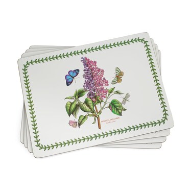 Pimpernel Botanic Garden Placemats (Set of 4), Hardboard Dining Table Mats - Cork-Backed, Heat-Resistant, Stain-Resistant (15.7"x11.7") - Unique Tableware for Formal Occasions