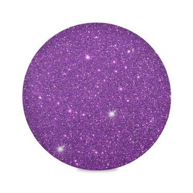 Pac Mac Round Placemats Purple Placemats Purple Dark Sparkle Glitter Shinning Place Mat Set of 6 Table Mats 15.4 inch for Kitchen Dining Table Holiday Party