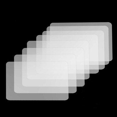 Rolin Roly 8Pcs Plastic Placemats Clear Placemat Washable Non-Slip Heat Resistant Table Mats for Dining Transparent Kitchen Wipeable Pastry Mat