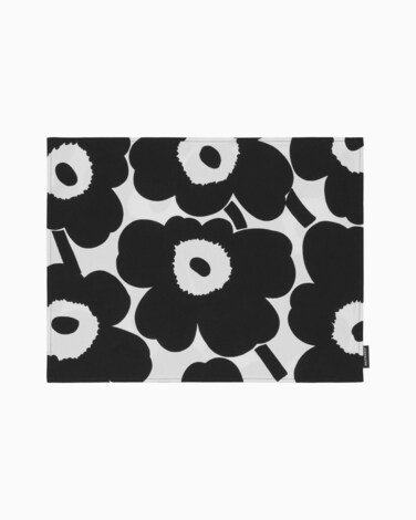 MARIMEKKO Unikko Placemat &acirc;&euro;&rdquo; Refine Your Dining Room with Our Iconic Table Decor &acirc;&euro;&rdquo; Stylish Black and White Placemats to Elevate Your Dining Experience (12 in x 16 in)