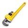 Tradespro 10 Inch Heavy-Duty Pipe Wrench, Adjustable Straight Pipe Plumper Wrench Yellow - 830918