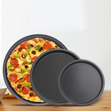 Pizza Pan for Oven, Round Pizza Pan for Oven, 6 Inch, 8 Inch, 10 Inch Bakeware Pizza Tray, Nonstick Pizza Tray, Baking Steel Pizza Pan, Pizza Baking Pans for for Home Restaurant Kitchen Baking