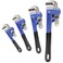 JOIKIT 4 Pack Pipe Wrench Set 8, 10, 14, 18 Inches Adjustable Plumbing Wrench Set Heat Treated Cast Iron Straight Pipe Wrench with Soft Grip and Adjustable Jaws Heavy Duty Hand Tools for Repair
