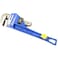 shunhuau Heavy Duty Pipe Wrench for garden Set Heat Treated Adjustable 10 Inches Soft Grip Plumbing Wrench (Blue)
