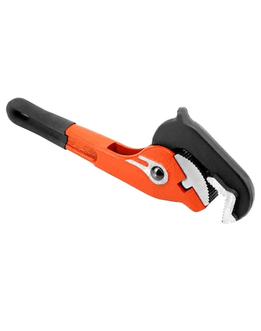 QWORK Self-Adjusting Rapid Grip Pipe Wrench, 10" Aluminum Pipe Wrench, Ratchet Plumbing Wrench for Plumbers
