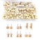 135 Pcs Wooden Push Pin, BetterJonny Creative Cork Nails Round Head Tacks Walnut Push Pins for Cork Board Soft Wood, Woodworking Nails for Bulletin Cork Board Office Map Marking