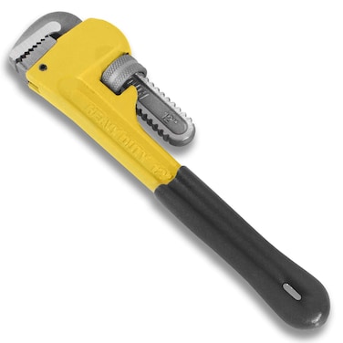 JONMON Pipe Wrench - 12 inch Heavy Duty Large Straight Plumbing Wrench with Adjustable Jaw Plumbers Repair Tool for Install and Maintain Pipe