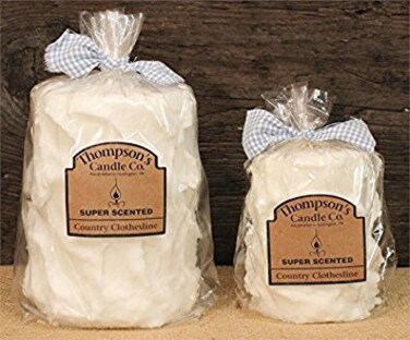 Thompson's Candle Co Country Clothesline Pillar Candles