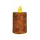 Burnt Mustard 2"x3" Pillar Candle with Timer