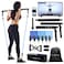 Pilates Bar Kit with 6 Resistance Bands - Multifunctional Yoga Bar for Women &amp; Men with Heavy Duty Metal Adjustment Buckle, Portable Home Gym Workout Equipment for Full Body Workouts