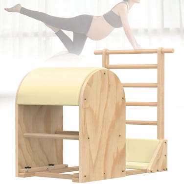 Pilates Reformer, Pilates Ladder Barrel,Pilates Spine Corrector is Designed for People who Work in Offices,Relaxes, Stretches, and Stretches to Make The Spine Soft and Supple- Solid Wood