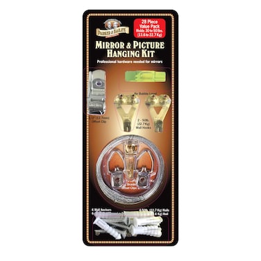 Parker &amp; Bailey 28 Pieces Picture Hanging Kit - Heavy Duty Picture Hanging Kit Hardware Wire Nails Clips Hooks for Hanging Picture Frames Collage Decor Wall Hanging Kit Easy Tools Picture Hanger