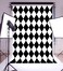 Laeacco 6X8FT Vinyl Photography Background Mosaic Theme Black and White Rhombus Pattern Design Backdrop Party Artistic Children Adults Photo Backdrop 1.8(W) x2.5(H) M Photo Studio Prop