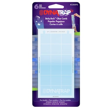 DynaTrap 230093 Replacement StickyTech Glue Cards for Flylight Indoor Plug-In Fly and Flying Insects Trap for Indoor DynaTrap Models DT3009 and DT3019 - 6 Pack