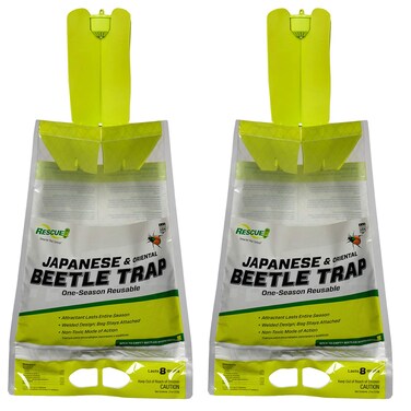 RESCUE! Japanese Beetle Trap &acirc;&euro;&ldquo; Reusable Bag - 2 Traps