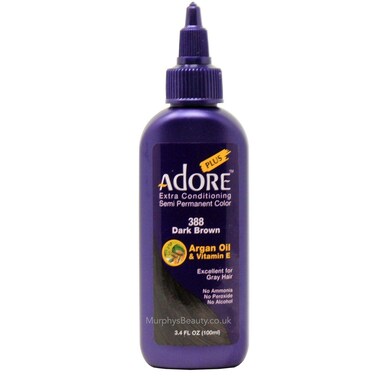 Adore Plus Extra Conditioning Semi Permanent Color 388 Dark Brown 3.4 oz