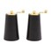 Mud Pie Blk Salt Pepper Grinder; 5" X 2 3/4" Dia