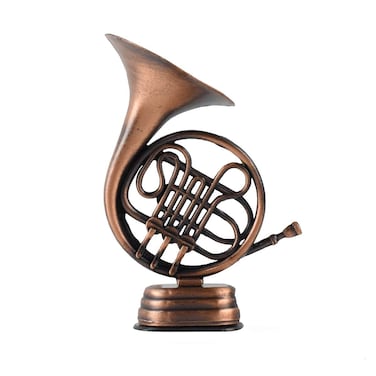 Treasure Gurus Metal French Horn Pencil Sharpener Musical Instrument Diecast Collectible Musician Gift
