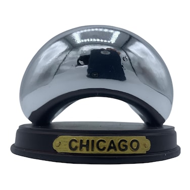 Butt Bat Chicago Cloud Gate'The Bean' Paper Weight Souvenir Chrome, Silver