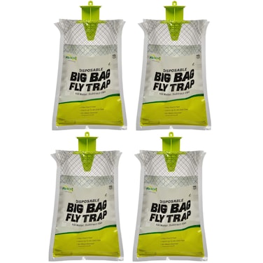 RESCUE! Big Bag Fly Trap &acirc;&euro;&ldquo; Disposable, Outdoor Use - 4 Traps