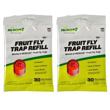 RESCUE! Fruit Fly Trap Bait Refill &acirc;&euro;&ldquo; 30 Day Supply &acirc;&euro;&ldquo; 2 Pack