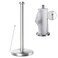 Paper Towel Holder Countertop - Kitchen Roll Holder Premium Paper Towel Holder for Kitchen Roll Stand Roll Dispenser with Weighted Base - Stainless Steel (Silver)