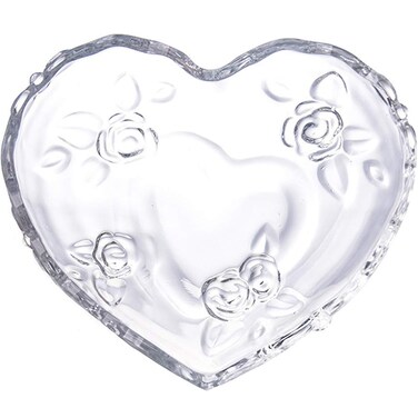 Kelendle 2 PCS Clear Glass Heart Shaped Serving Bowl Fruit Dish Bowl Container Tableware Great for Kitchen Restaurant Cafe Shop Appetizer Dessert Salad Snack Ice Cream